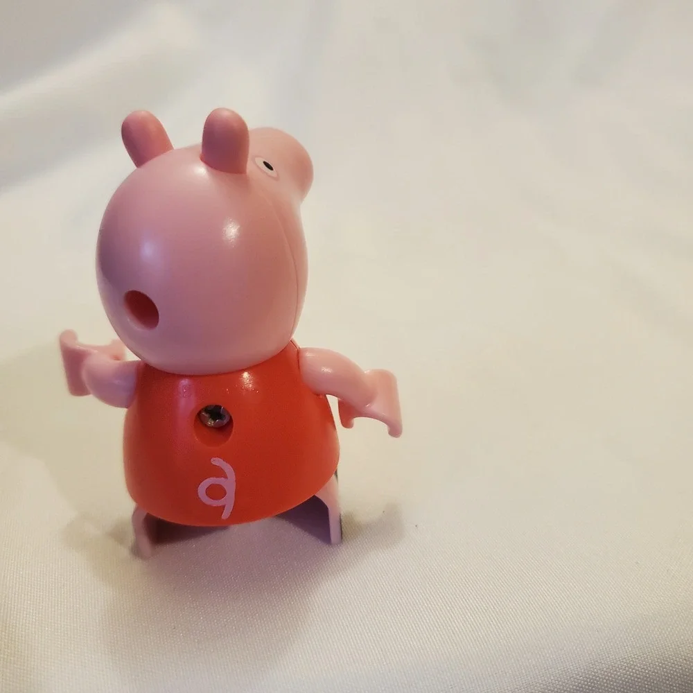 Peppa Pig Figure Toy Kids‎ Red Dress Black Shoes Plastic Collectible